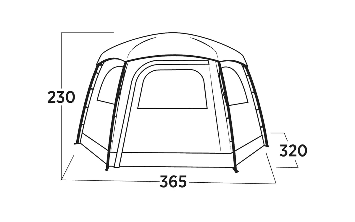 Kuppeltelt Sandland Yurt 6 personer - Easy Camp med dekorativ vimpelgirlander