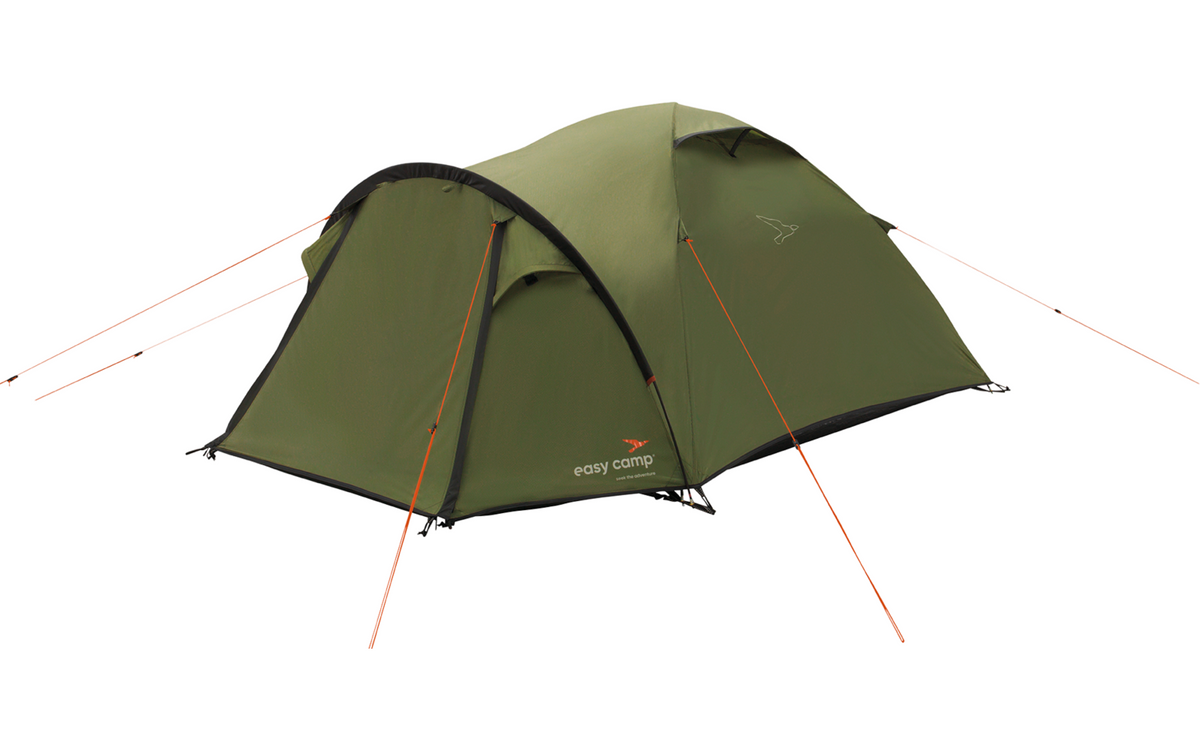 Kuppeltelt Setesdal 3 for 3 personer 2000 mm 3,7 kg - Easy Camp sett bakfra med lufting