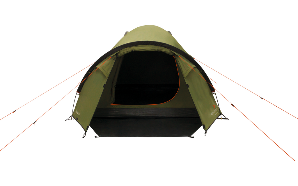 Inngangen åpen på Kuppeltelt Setesdal 3 for 3 personer 2000 mm 3,7 kg - Easy Camp