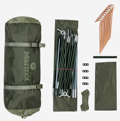 Nærbilde av stangkonstruksjon på Kuppeltelt Trailfin 2-3 pers. polyester ripstop Marmot