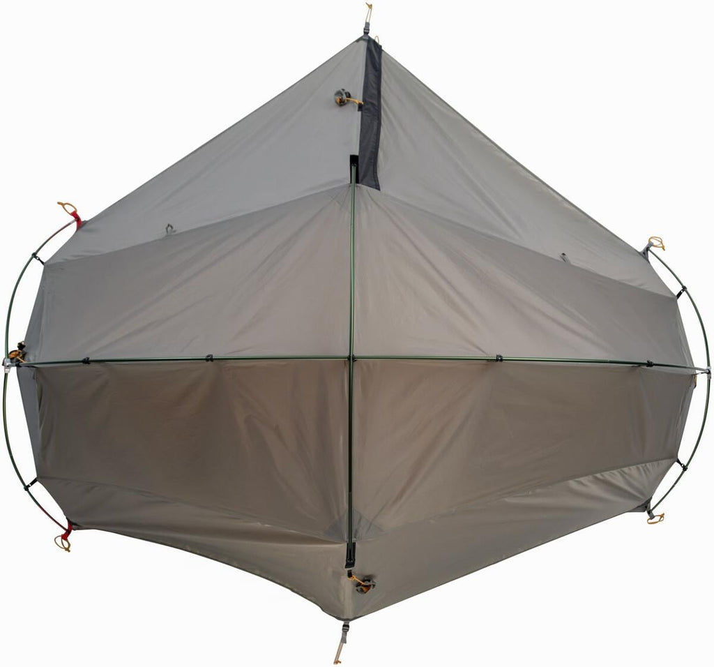 Kuppeltelt Trailrunner 1-pers 210x115x95cm oransje montert i skog