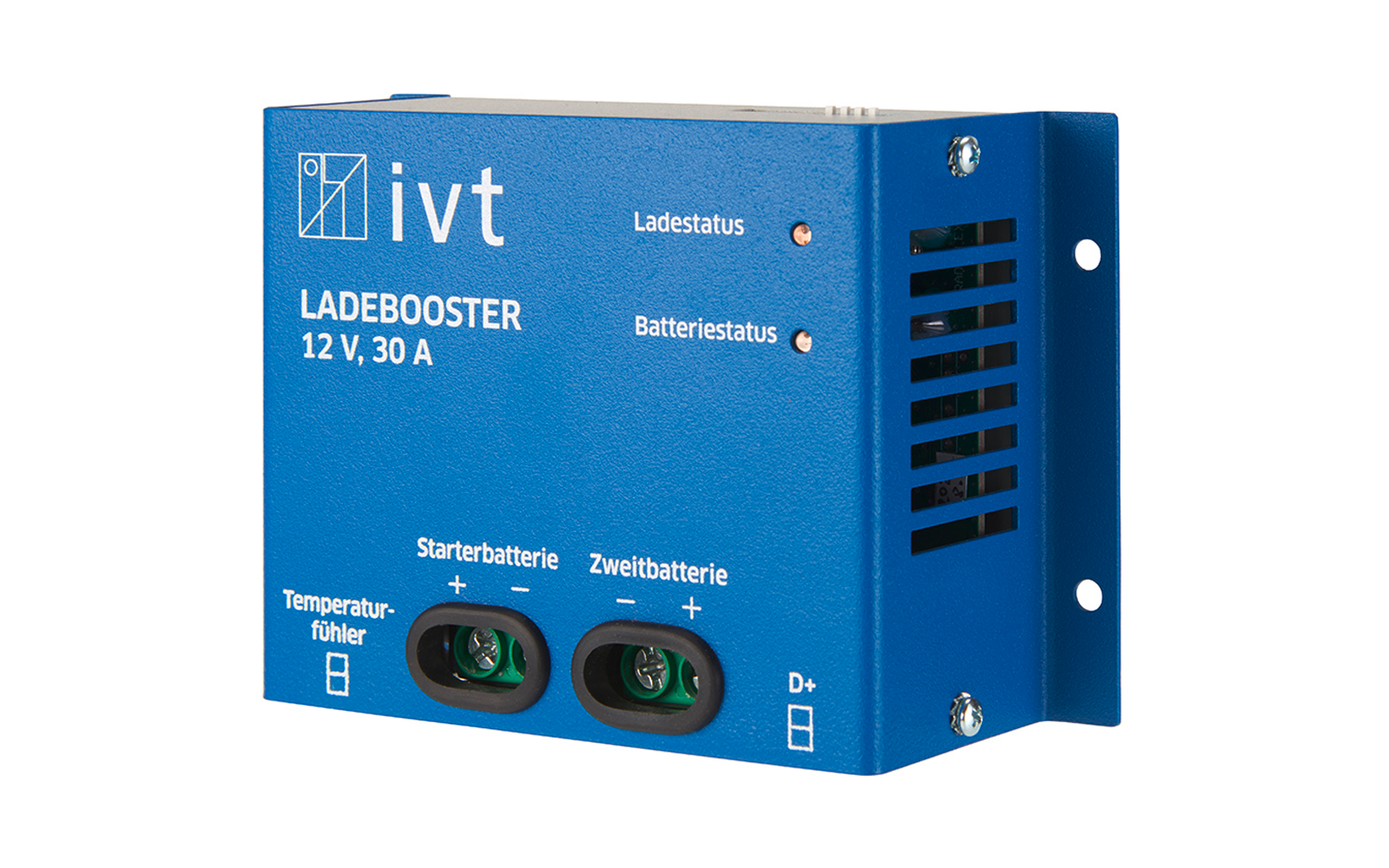 Ladebooster 12 V 30 A for ekstra batteri i bobil - IVT montert i kjøretøy