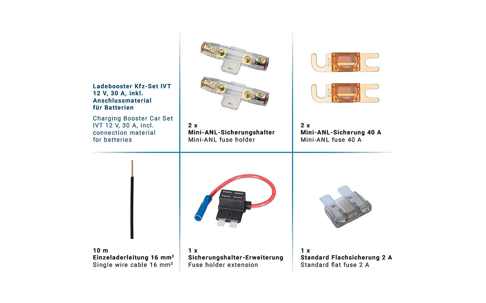 Ladebooster 12 V 30 A for ekstra batteri i bobil - IVT LED indikatorer