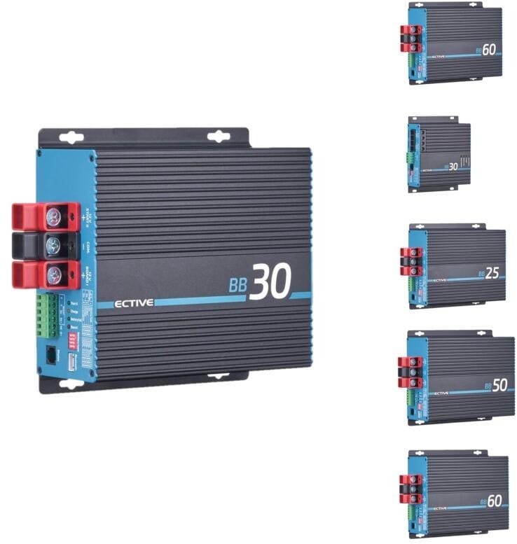 Ladebooster BB for forsyningsbatteri under kjøring - ECTIVE forfra