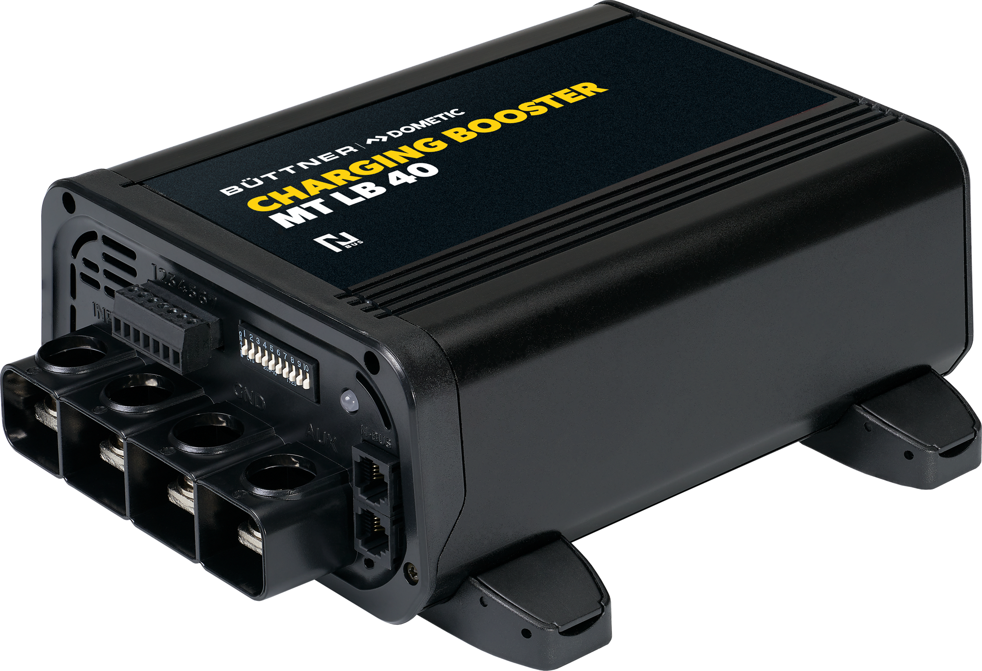 Ladebooster DC-DC 12V/40A for lithium/AGM/GEL/bly sett forfra