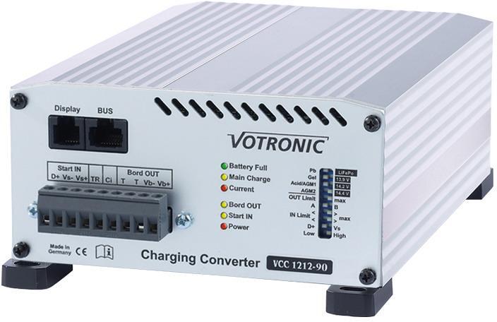 Nærbilde av Ladebooster VCC med IUoU-ladeprofil for AGM/Gel/LiFePO4 koblinger