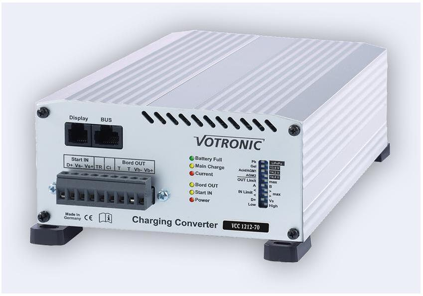 Ladebooster VCC med IUoU-ladeprofil for AGM/Gel/LiFePO4 temperatur sensor