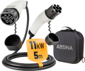 Ladekabel Typ 2 Mode 3 11 kW 5 m for elbil IP55 - Absina sett forfra