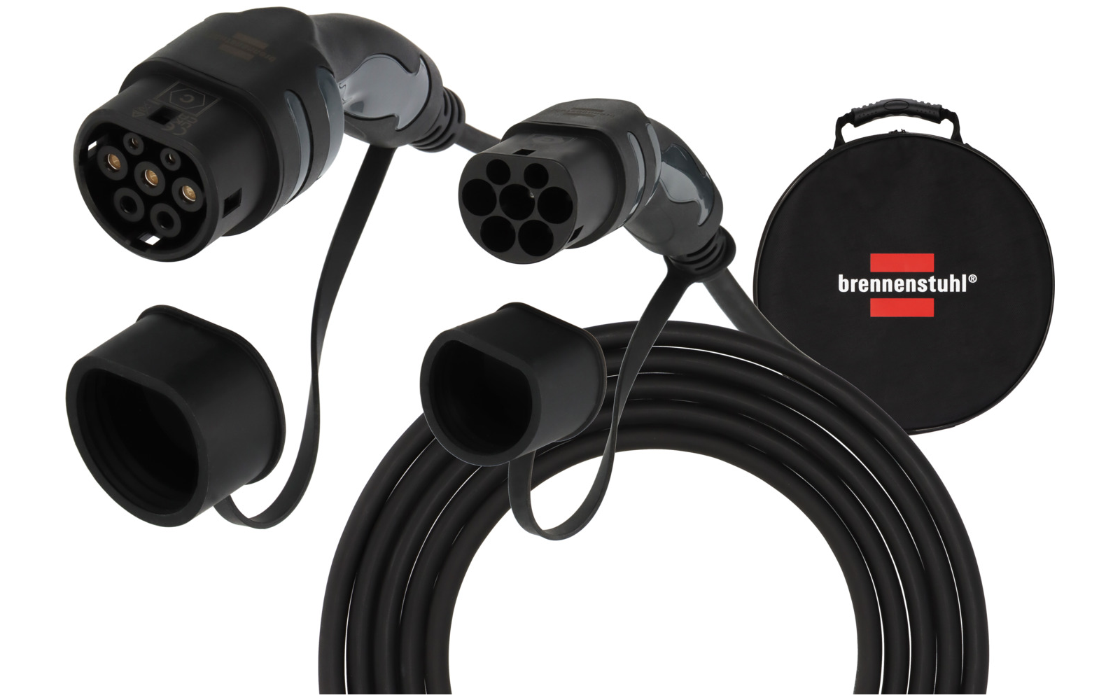 Ladekabel Typ 2 Mode 3 trefase 11 kW 5 m bakside Brennenstuhl