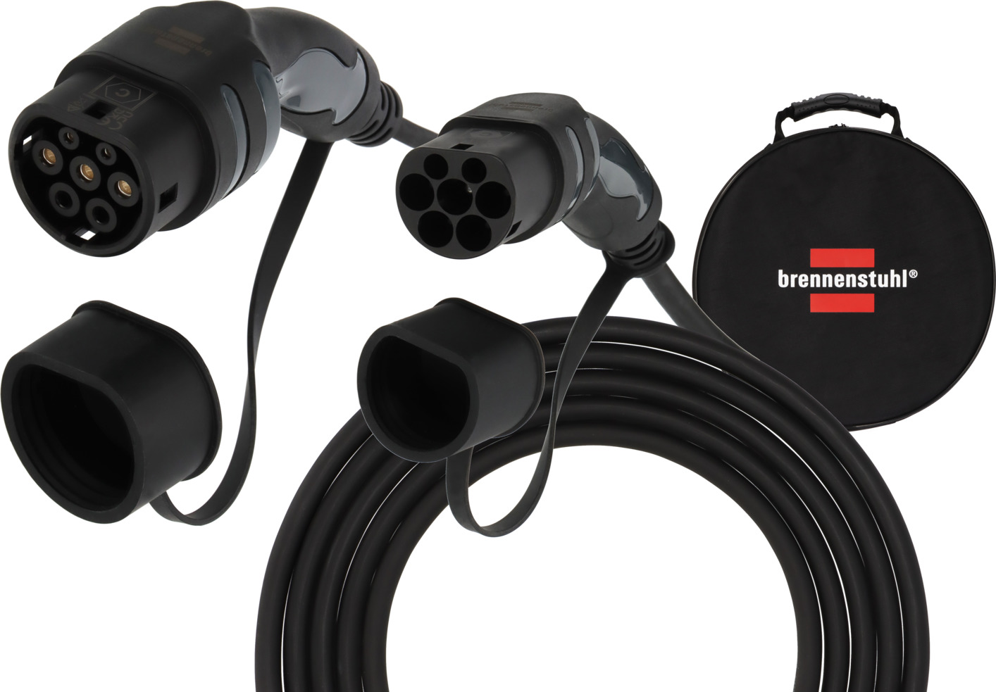 Ladekabel Typ 2 Mode 3 trefase 22 kW 5 m forfra Brennenstuhl