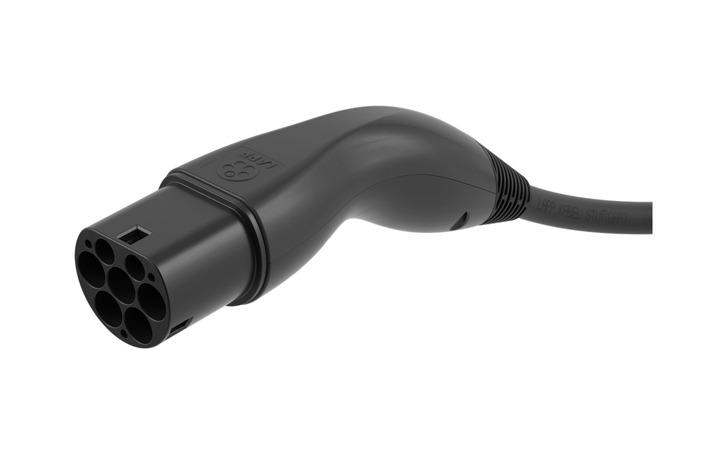 Ladekabel Type 2 Mode 3 1-fase 32 A 7,4 kW 5 m - LAPP montert på bil