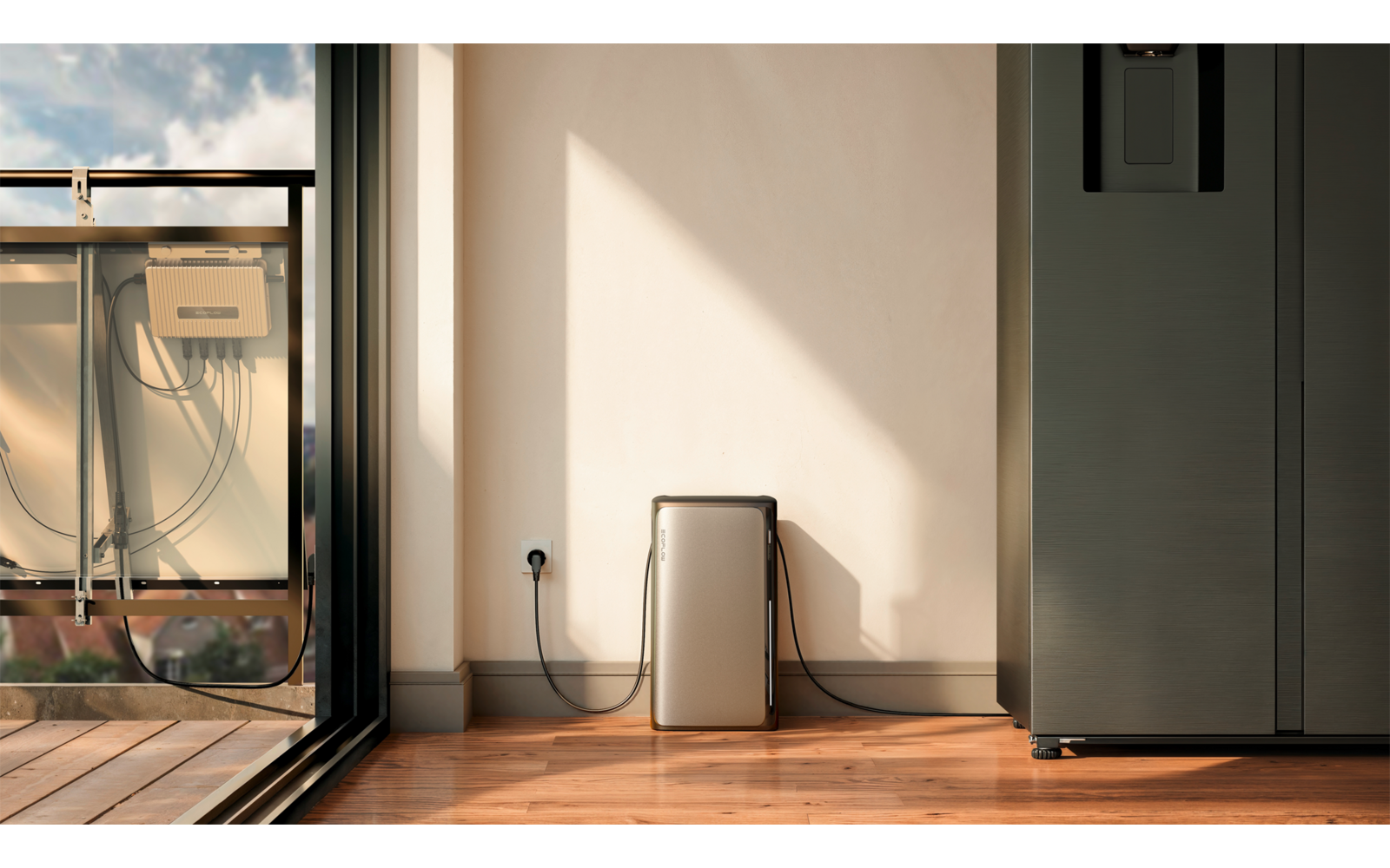 Lagringsbatteri Stream AC LiFePO4 1,92 kWh 800 W oversikt sideprofil