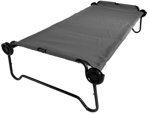 Laken for feltseng L/XL 195x90 cm bomull polyester grå Disc-O-Bed forfra