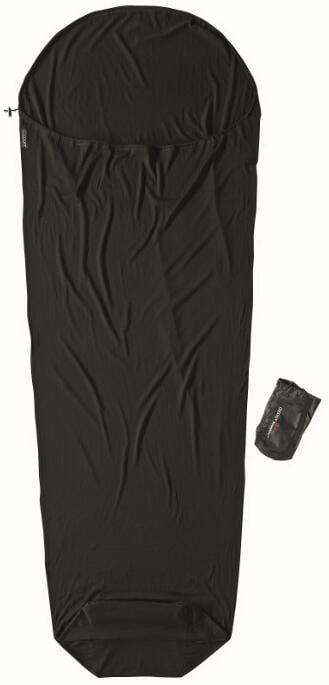 Lakenpose i merinoull 220x80 cm mumieform svart forfra