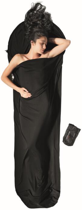 Lakenpose i merinoull 220x80 cm mumieform svart bakside