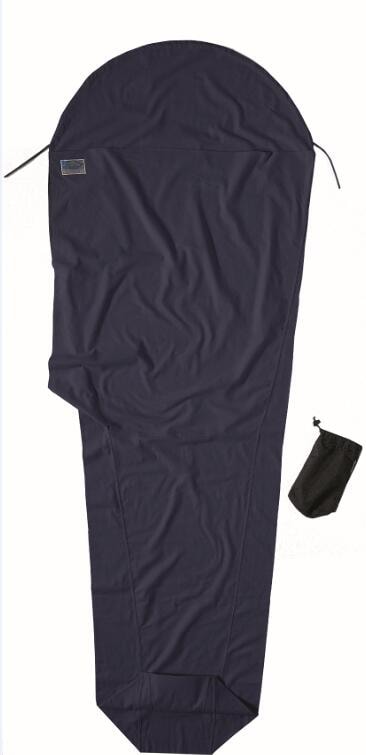 Lakenpose i flanell 241x90 cm mumieform blå forside