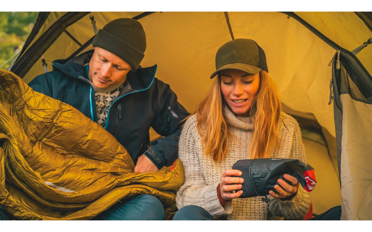 Lakenpose Mountain Liner rektangulær 220x85 cm 305 g grå - Robens pakket i kompresjonspose