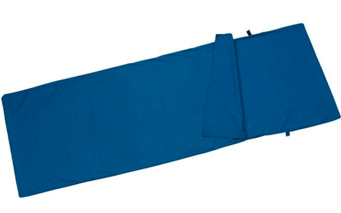 Lakenpose TC 220x80 cm polyester/bomull med putelomme 430 g blå sett forfra, utbrettet