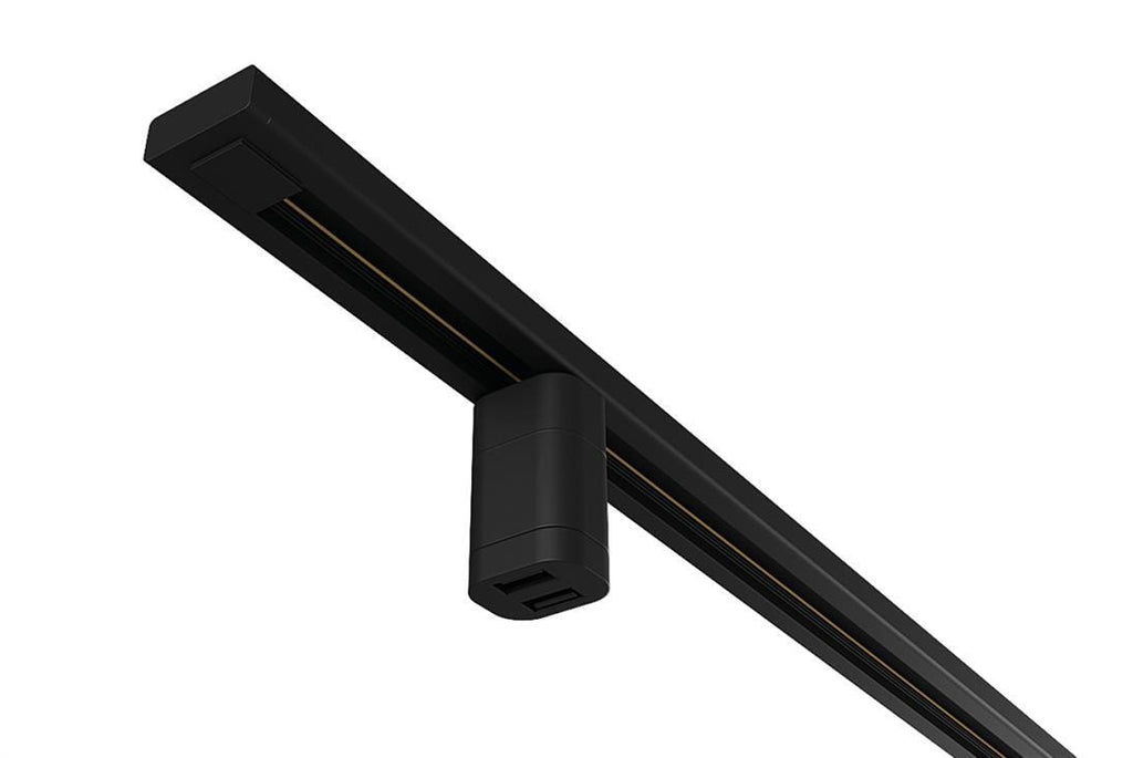 Lanciano USB-A dobbeltuttak for strømskinne 12V svart detalj