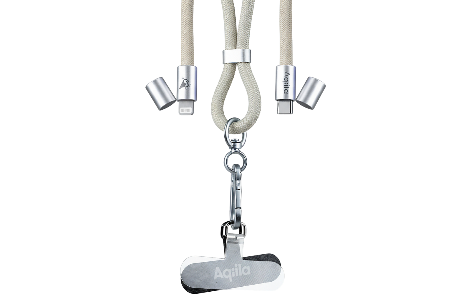 Lanyard Power Cable Lightning bærebånd 30 W sand pakket