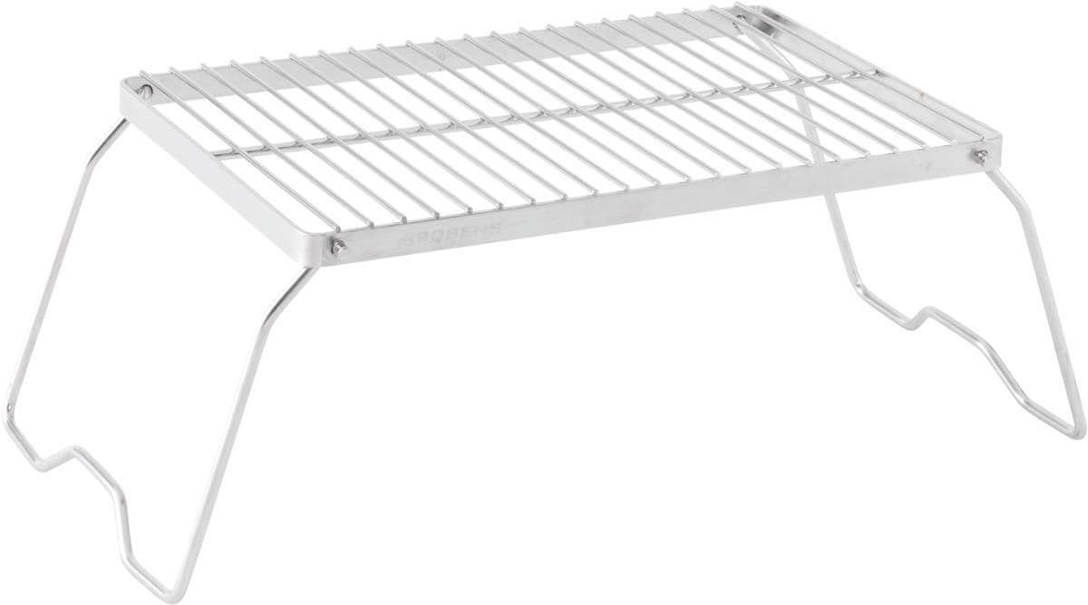 Lassen grillstativ-kombi i rustfritt stål med bæreveske forfra