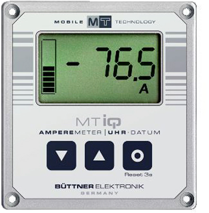LCD-amperemeter med 100 A shunt for solcelleanlegg fra Büttner Dometic, forfra