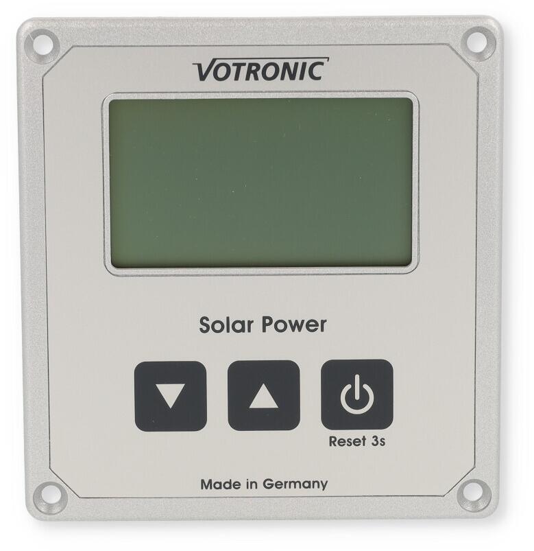 LCD solcelledisplay S 12/24V for SR og MPP laderegulatorer - Votronic forfra