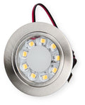 LED spot 9 LED 12V/1,7W rustfritt stål Ø65x12 mm 110 lm Carbest front