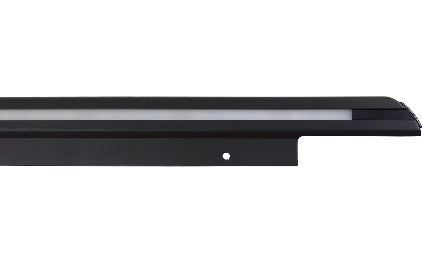 Detalj av LED-dørlampe og takrenne Viganella 1 1500 mm montert