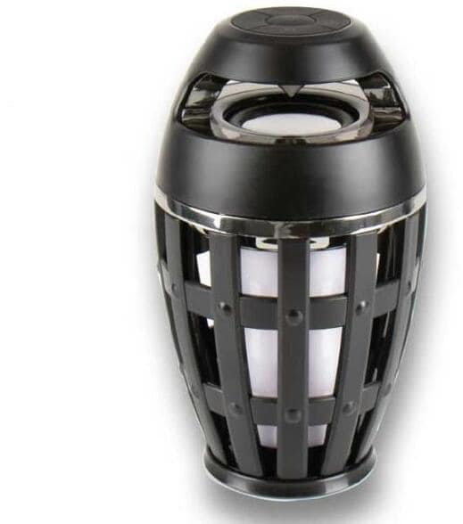LED fakkellampe med flammeeffekt og Bluetooth-høyttaler Carbest forfra