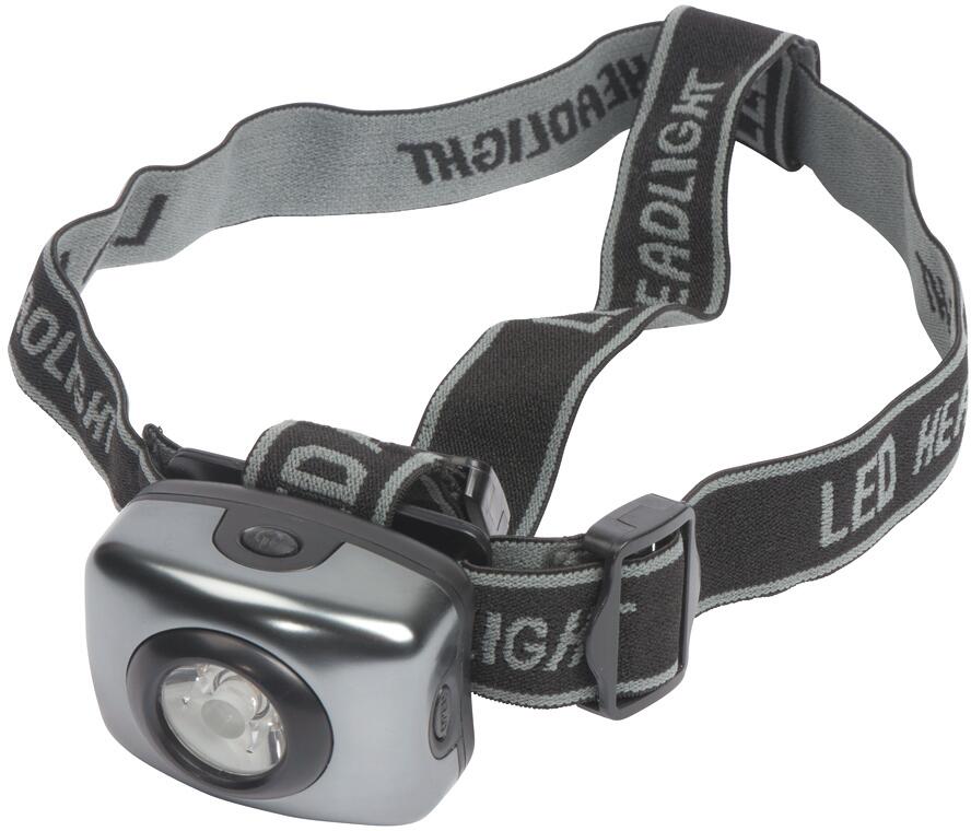 LED-hodelykt 150 lm grå, 3 lysmoduser, batteridrevet fra Bo-Camp