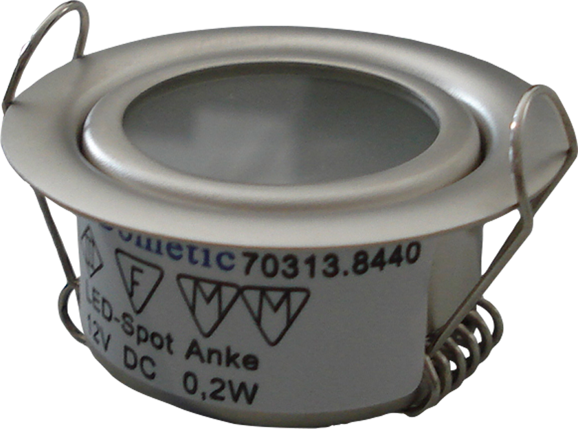 LED innbyggingsspot Manni 0,2W 12V nikkel matt fra Dometic