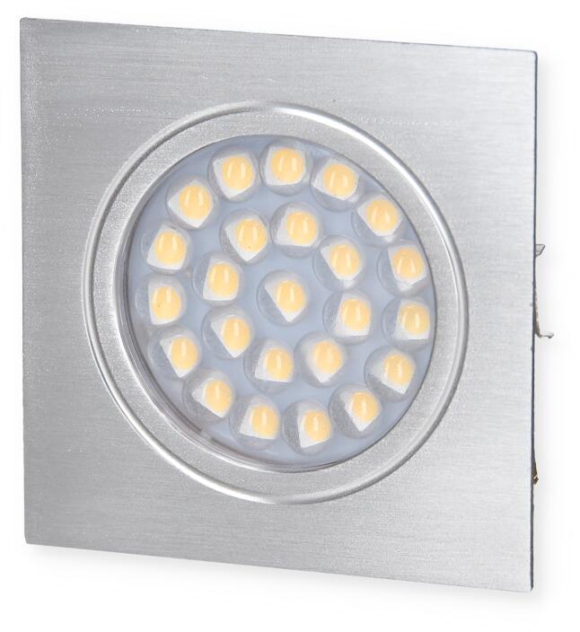 LED innbyggingsspot med touch 12V 1,6W børstet alu - Dimatec for camping