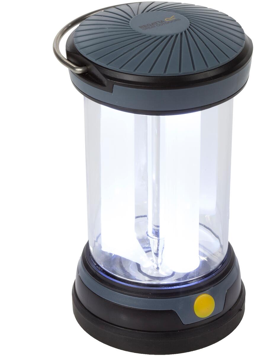 Detaljbilde av LED-lanterne Helia 3 med 35 lumen og bærehåndtak svart