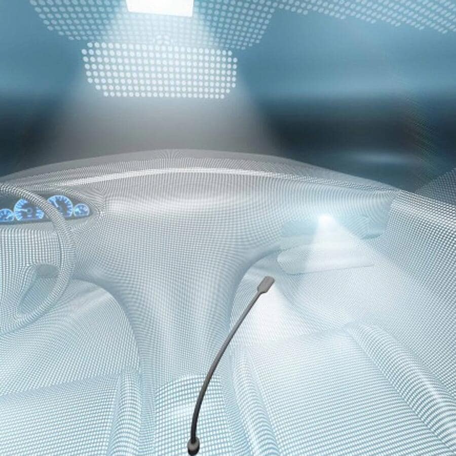 LED leselampe ONYX Copilot fastmontert 460mm nærbilde av bøyelig hals