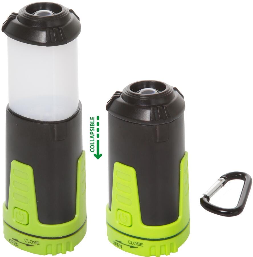 LED-lykt Mizar 90 lm batteridrevet svart/grønn med magnet bakside
