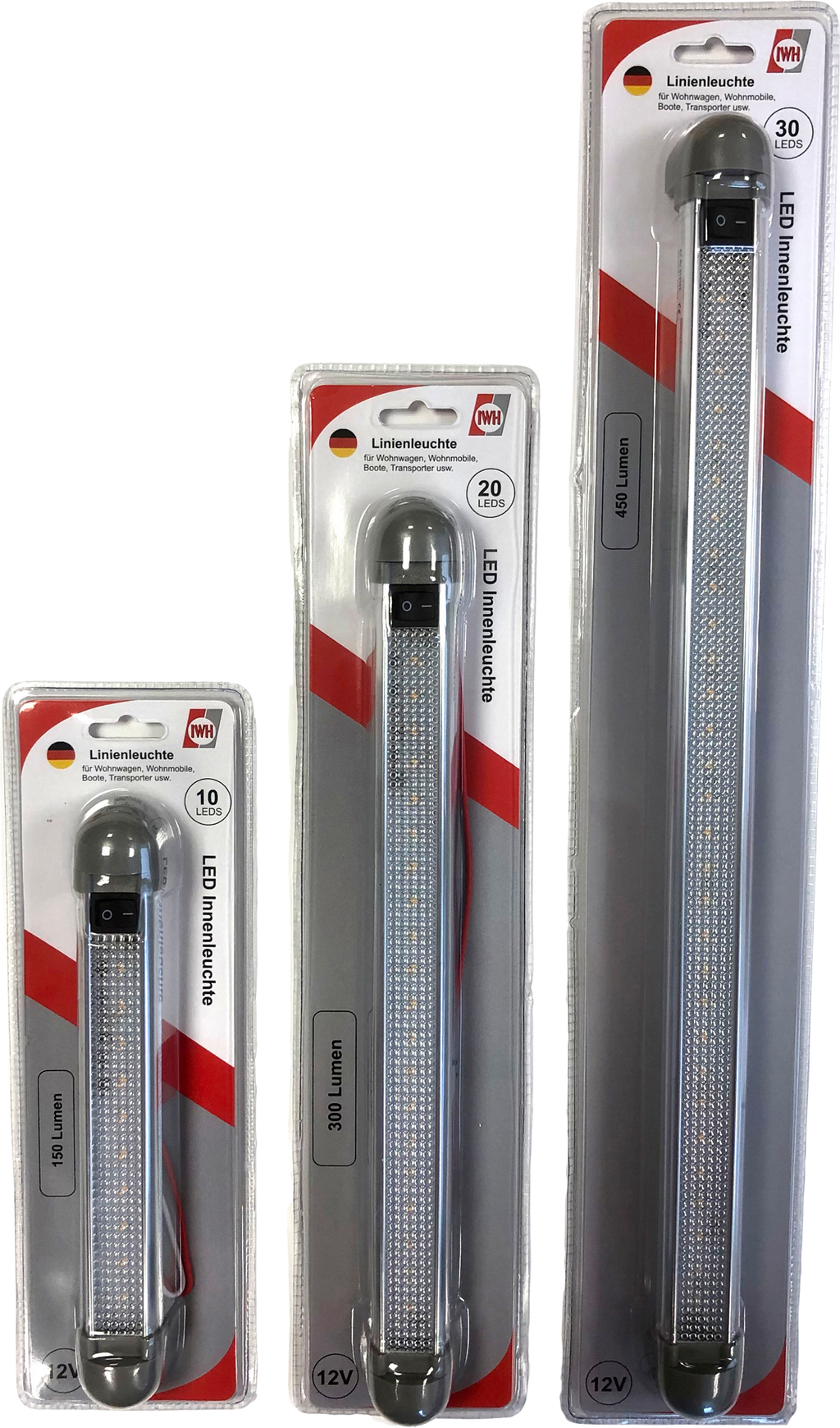 LED-lyslist 180° svingbar 12V 150 lm 225 mm forfra