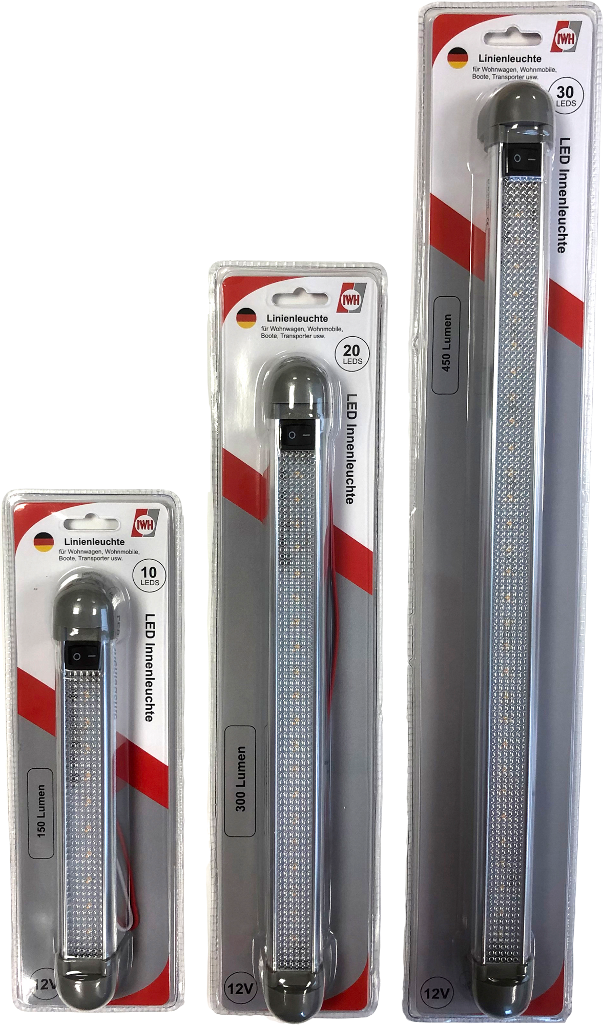 LED-lyslist 180° svingbar 12V 150 lm 225 mm forfra