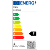 LED-lyslist 180° svingbar 12V 150 lm 225 mm med lys på