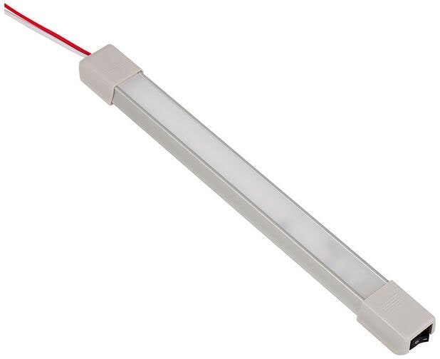 LED lyslist aluminium 266 mm 12/24V 340 lm med bryter Carbest forfra