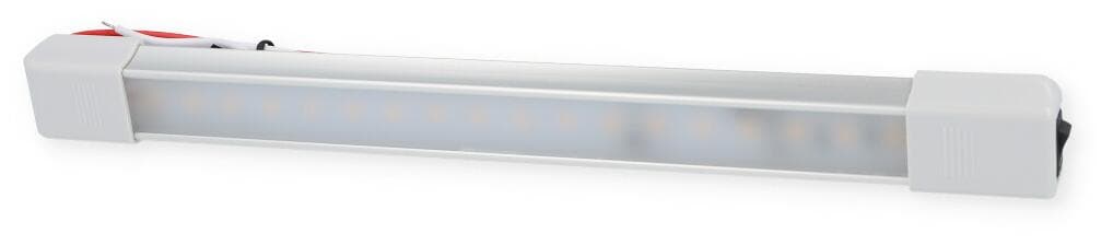 LED lyslist aluminium 266 mm 12/24V 340 lm med bryter Carbest detalj nærbilde