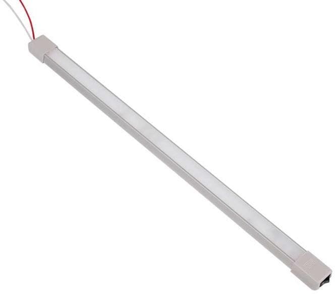 LED lyslist aluminium 468 mm 12/24V 570 lm med bryter Carbest forfra
