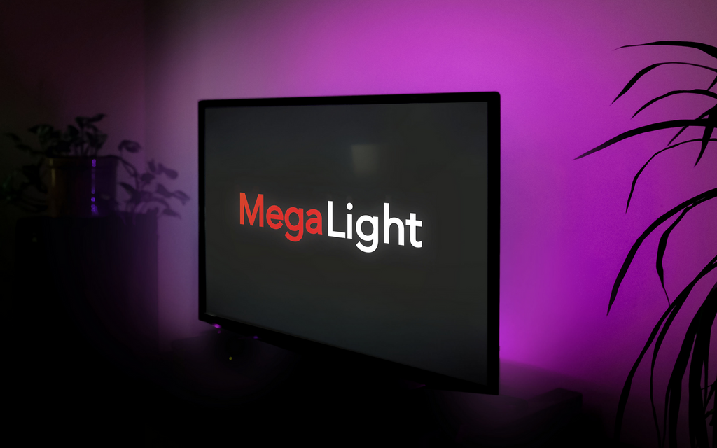 Montert LED-lyslist Strip DIM dimbar med fargemodi 2 meter 10W - MegaLight