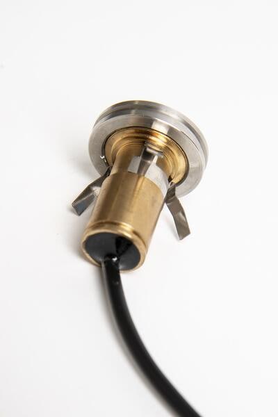 LED mini innbyggingsspot 12V/1W Ø28 mm rustfritt stål IP65 - Carbest bakside