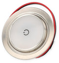 LED mini innbyggingsspot diffusor med touch 12V/1,2W sølv Ø68 mm - Dimatec