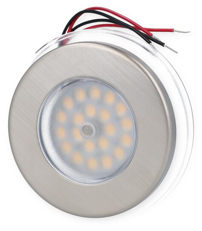 LED påbyggingsspot Flame 88 Touch Master forfra i stålgrå