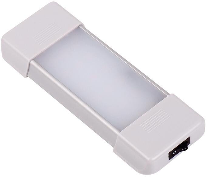 LED påbygglampe 12/24V 17 cm 310 lumen IP65 aluminium nærbilde av melkeglass