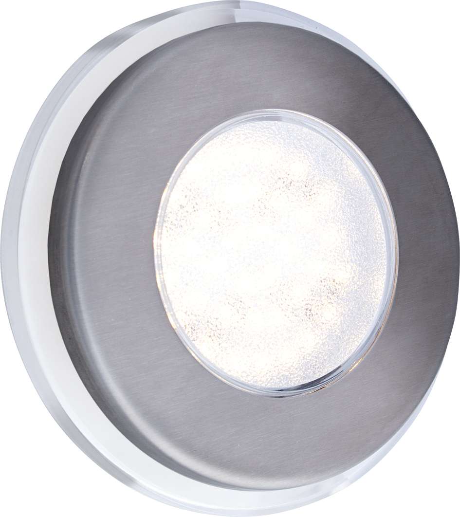 LED-påbyggspot Flame 21 SMD børstet stål 88 mm for indirekte belysning