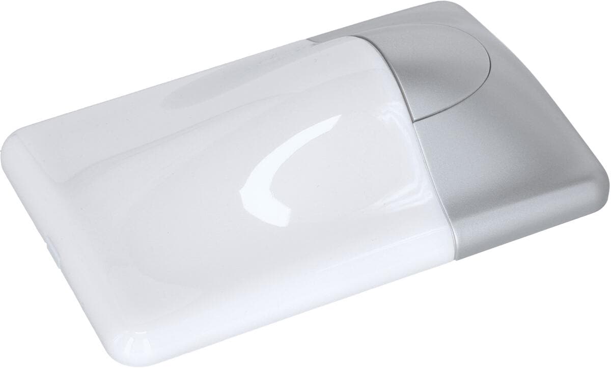 LED påbygningslampe Magma 12V 1W 64 lumen sølv forfra