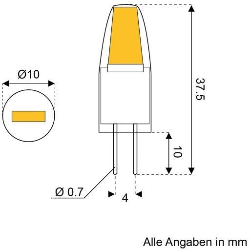 Nærbilde av LED-pære COB 1505 Sapphire G4